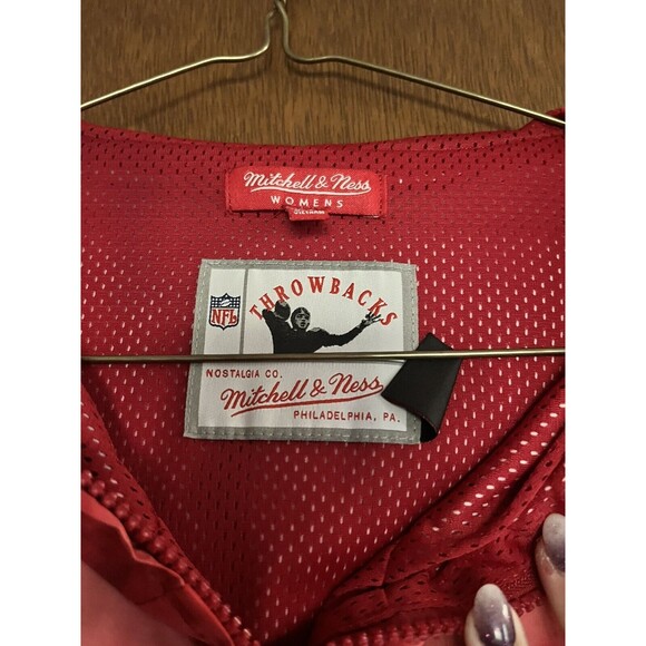 KC Chiefs Mitchell & Ness Wms. Galaxy Full Zip Windbreaker Hoodie Size XL - Picture 2 of 6